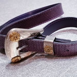 Vintage Women's Western Solid Silver Nickel Belt w